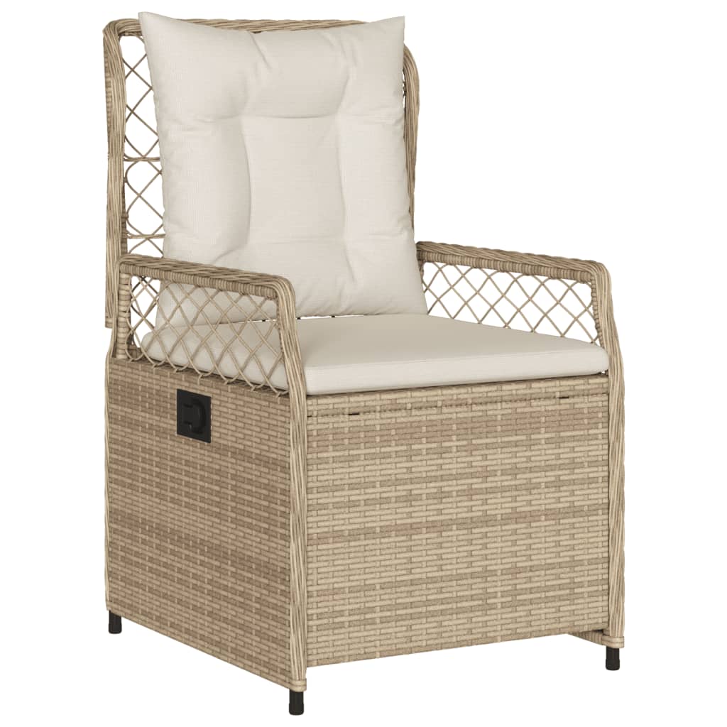 vidaXL Tuinstoelen 2 st verstelbaar poly rattan zwart