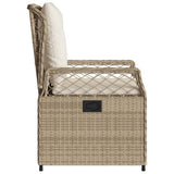 vidaXL Tuinstoelen 2 st verstelbaar poly rattan zwart