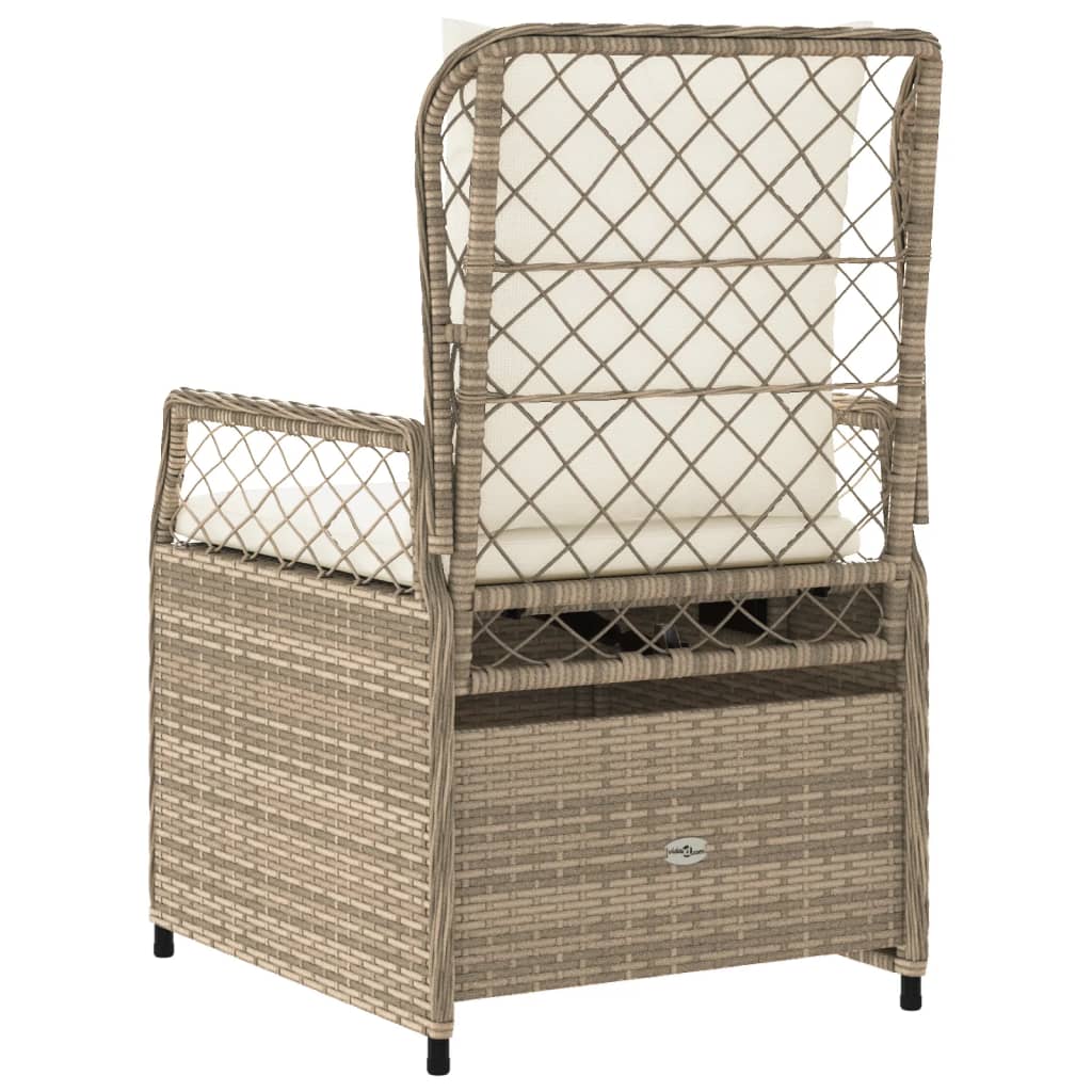 vidaXL Tuinstoelen 2 st verstelbaar poly rattan zwart