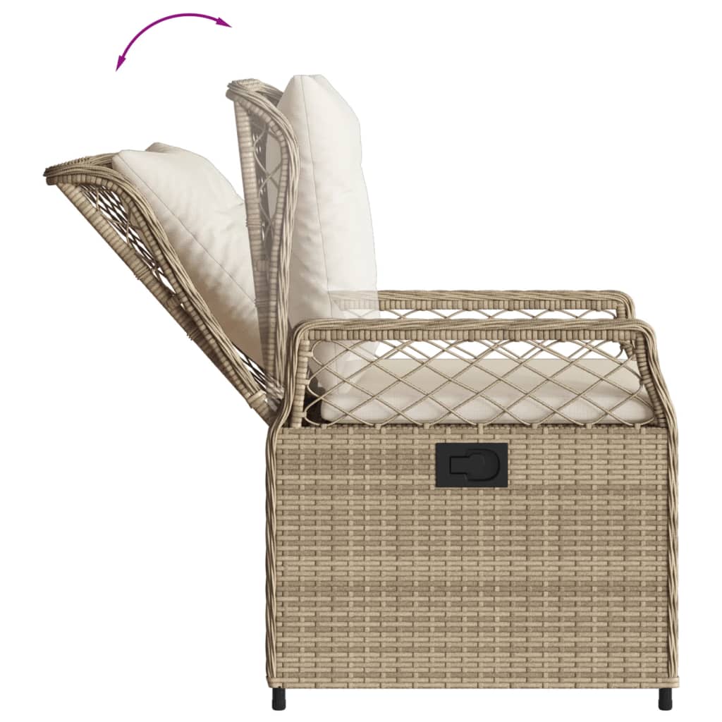 vidaXL Tuinstoelen 2 st verstelbaar poly rattan zwart