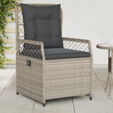 vidaXL Tuinstoelen 2 st verstelbaar poly rattan zwart