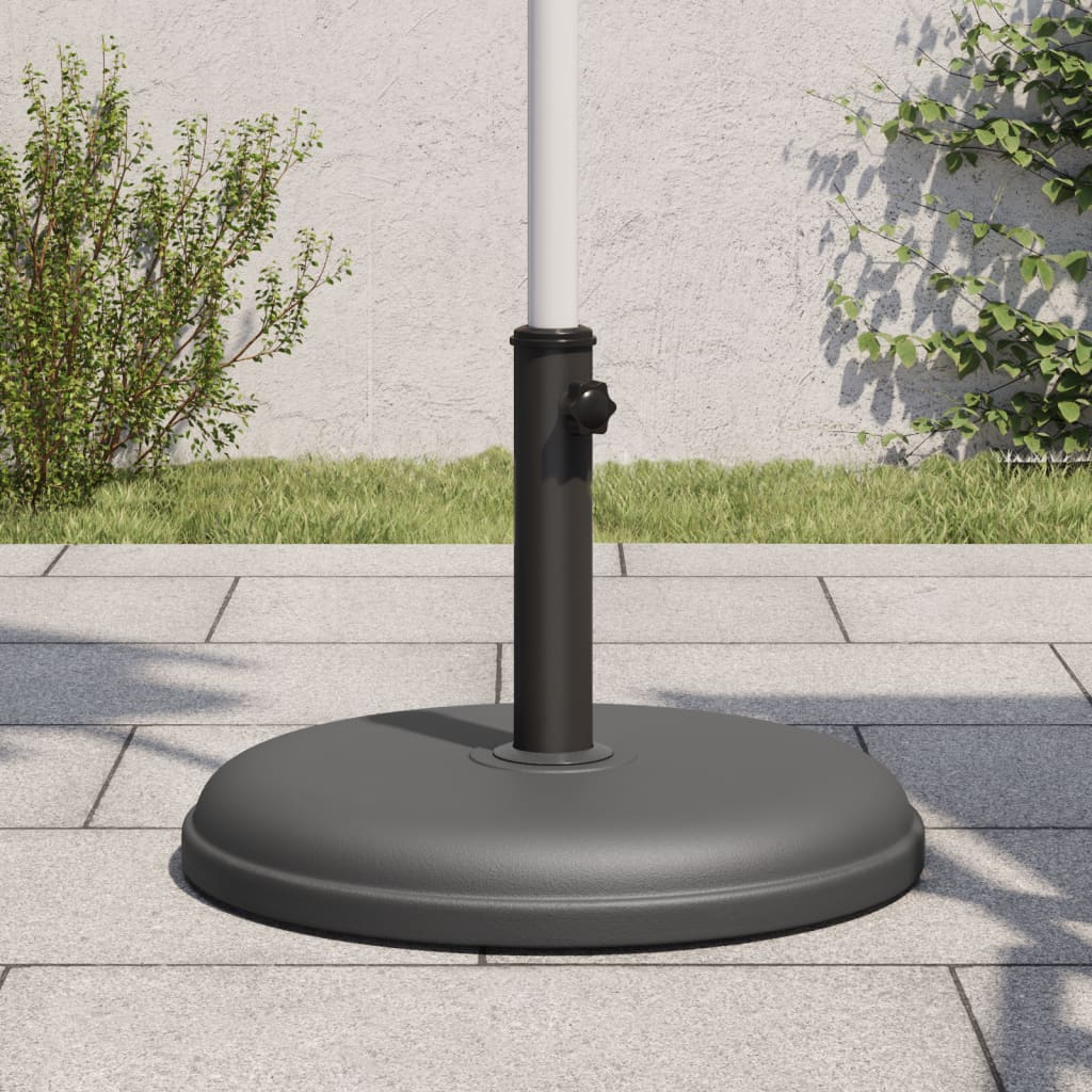 vidaXL Parasol Base for Poles Ø32/35/38 mm 25 kg Round