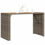 vidaXL Tuinbartafel acaciahouten blad 105x80x110 cm poly rattan zwart