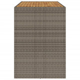 vidaXL Tuinbartafel acaciahouten blad 105x80x110 cm poly rattan zwart