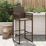 vidaXL Garden Bar Stools 2 pcs poly rattan black