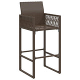 vidaXL Garden Bar Stools 2 pcs poly rattan black