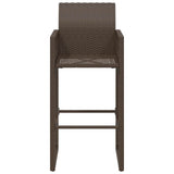 vidaXL Garden Bar Stools 2 pcs poly rattan black