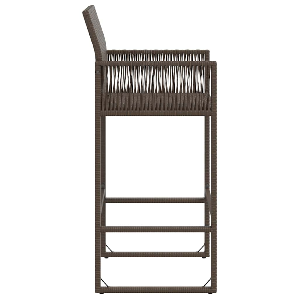 vidaXL Garden Bar Stools 2 pcs poly rattan black
