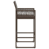 vidaXL Garden Bar Stools 2 pcs poly rattan black