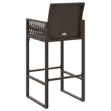 vidaXL Garden Bar Stools 2 pcs poly rattan black