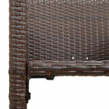 vidaXL Garden Bar Stools 2 pcs poly rattan black