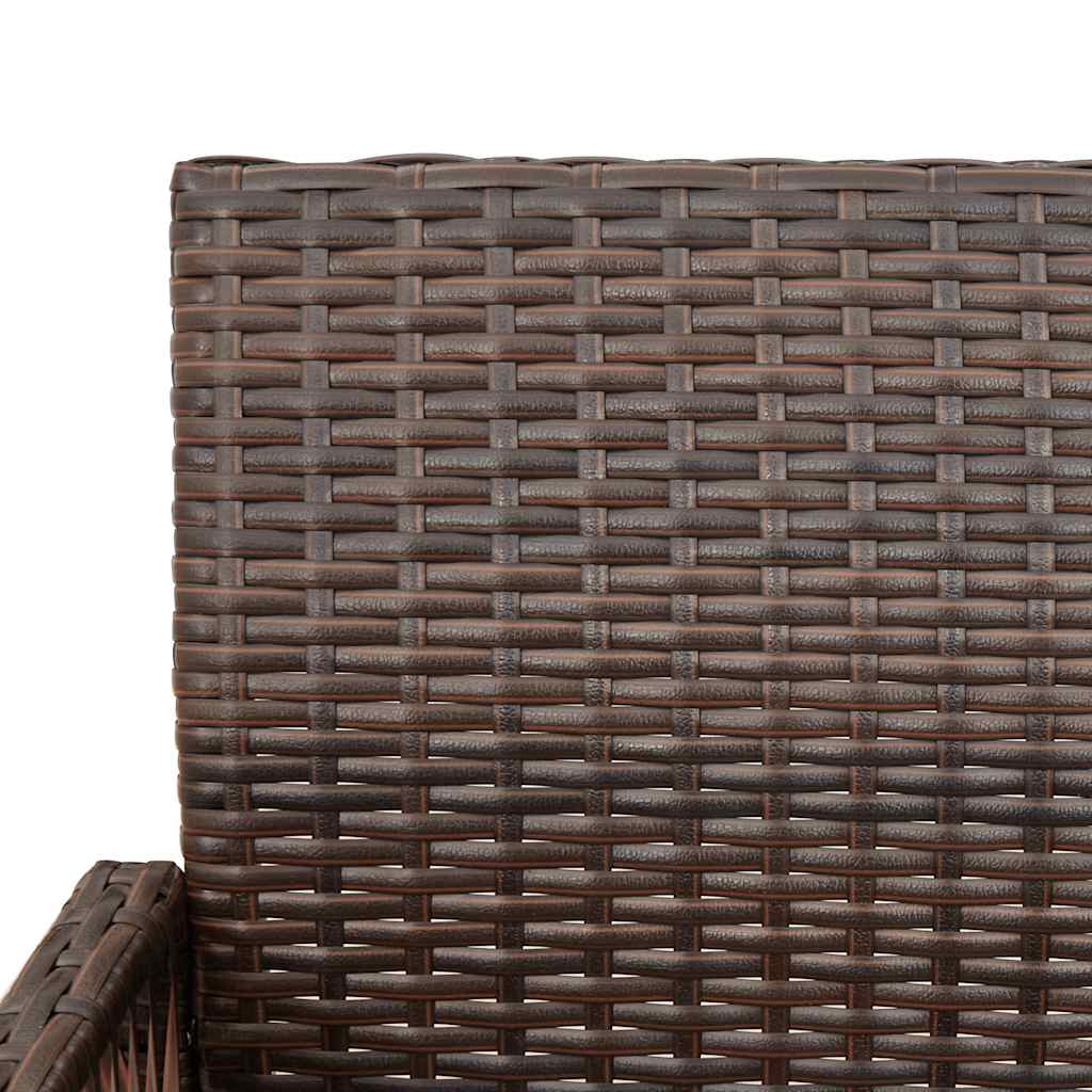 vidaXL Garden Bar Stools 2 pcs poly rattan black