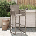 vidaXL Garden Bar Stools 2 pcs poly rattan black