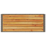 vidaXL Bartrolley 3-laags poly rattan en massief acaciahout zwart