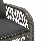 vidaXL 4-delige Loungeset met kussens poly rattan zwart