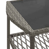 vidaXL 4-delige Loungeset met kussens poly rattan zwart