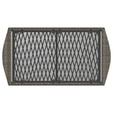 vidaXL 4-delige Loungeset met kussens poly rattan zwart