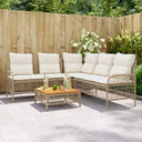vidaXL 2-delige Loungeset met kussens poly rattan zwart