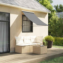 vidaXL Retractable Awning 150x150 cm Fabric and Steel Anthracite