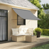 vidaXL Retractable Awning 150x150 cm Fabric and Steel Anthracite