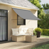 vidaXL Retractable Awning 150x150 cm Fabric and Steel Anthracite