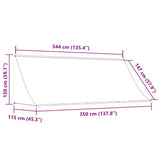 vidaXL Retractable Awning 150x150 cm Fabric and Steel Anthracite