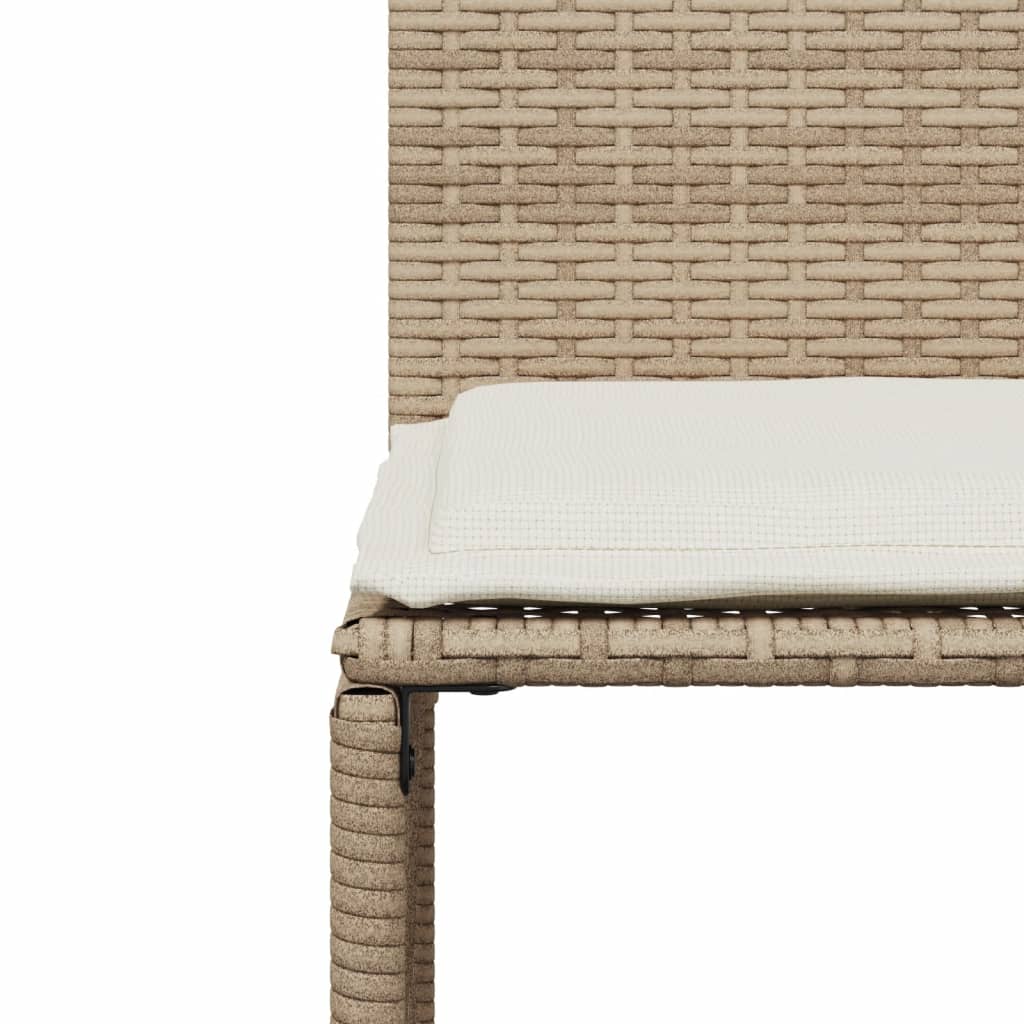 vidaXL 7-delige Tuinset met kussens poly rattan zwart