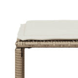 vidaXL 7-delige Tuinset met kussens poly rattan zwart
