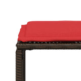 vidaXL 7-delige tuineetset met kussens bruin poly rattan