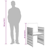 vidaXL 7-delige tuineetset met kussens bruin poly rattan