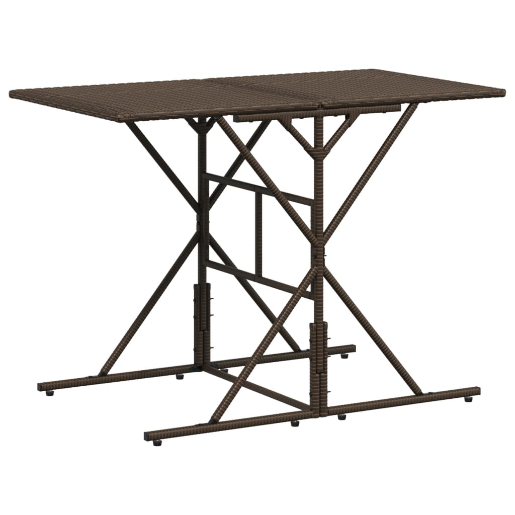 vidaXL 7-delige tuineetset met kussens bruin poly rattan