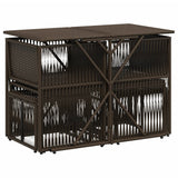 vidaXL 7-delige tuineetset met kussens bruin poly rattan