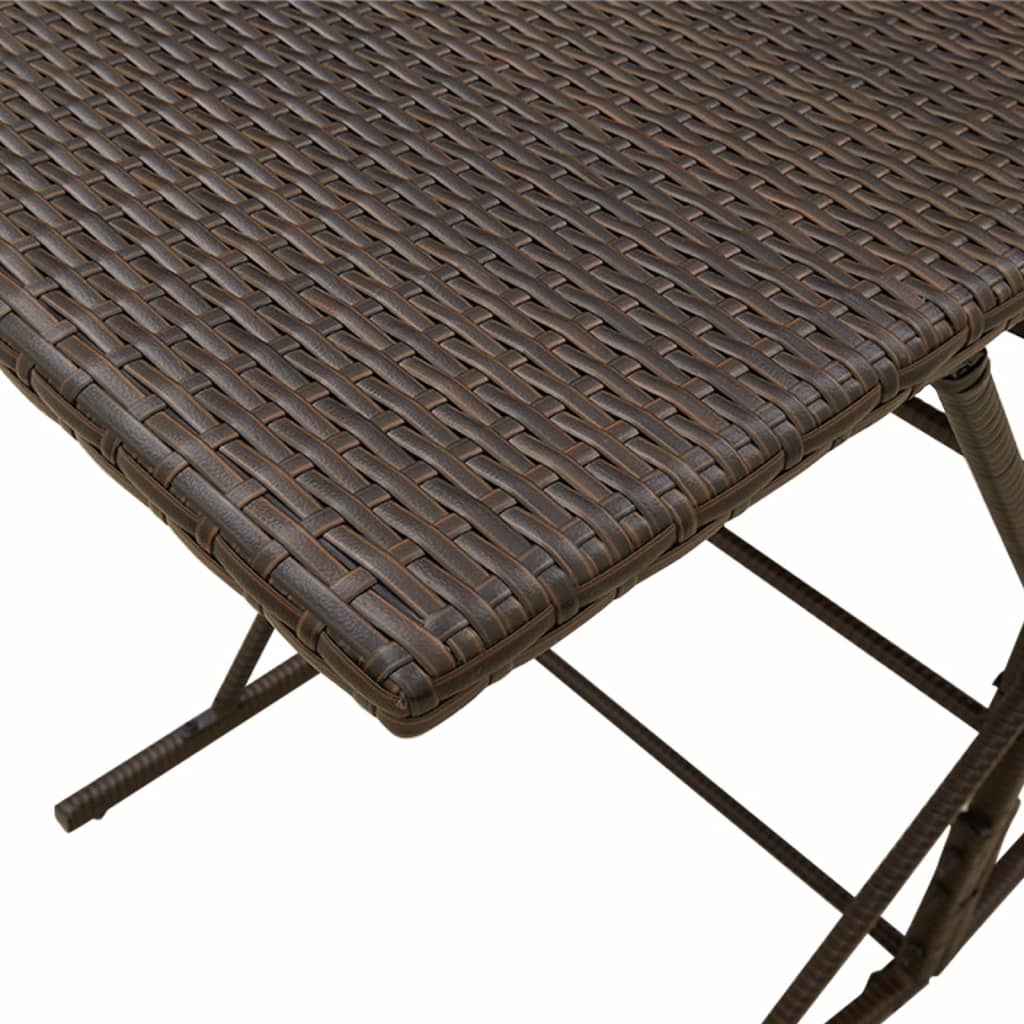 vidaXL 7-delige tuineetset met kussens bruin poly rattan