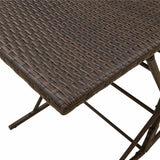 vidaXL 7-delige tuineetset met kussens bruin poly rattan
