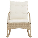 vidaXL Garden Swing Chair with Cushions Poly Rattan Black