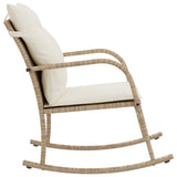 vidaXL Garden Swing Chair with Cushions Poly Rattan Black
