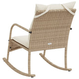 vidaXL Garden Swing Chair with Cushions Poly Rattan Black