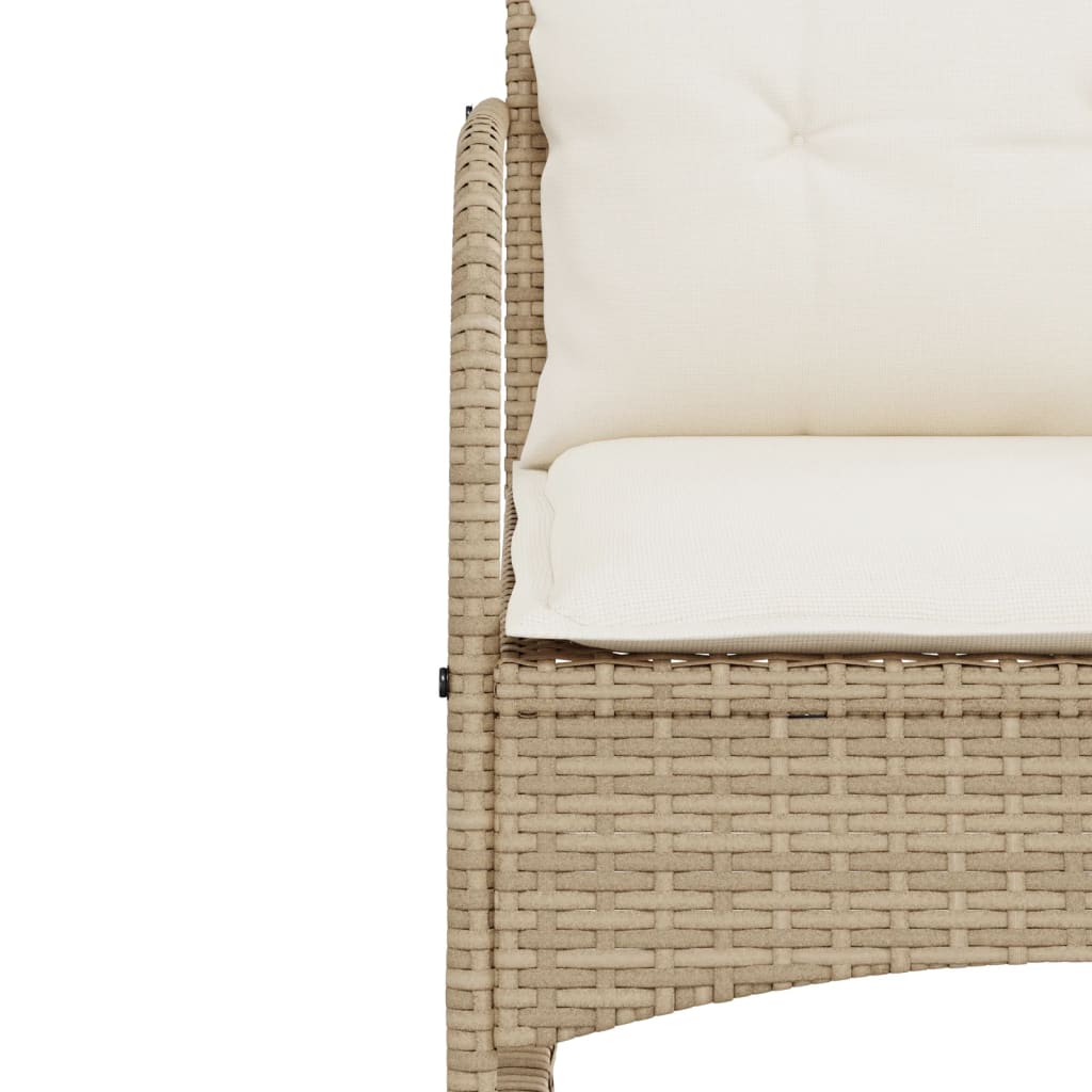 vidaXL Garden Swing Chair with Cushions Poly Rattan Black