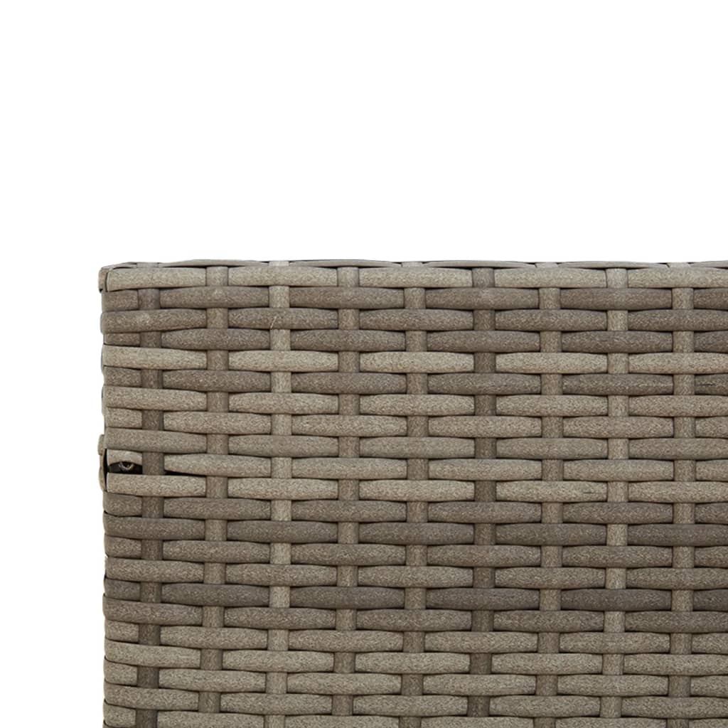 vidaXL L-Shaped Poly Rattan Garden Sofa with Table and Cushions Black