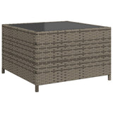 vidaXL L-Shaped Poly Rattan Garden Sofa with Table and Cushions Black