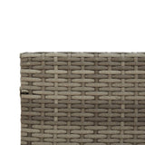vidaXL Tuinbank met tafel en kussens L-vormig grijs poly rattan