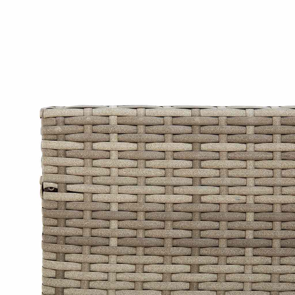 vidaXL Tuinbank met tafel en kussens L-vormig poly rattan zwart