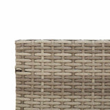 vidaXL Tuinbank met tafel en kussens L-vormig poly rattan zwart