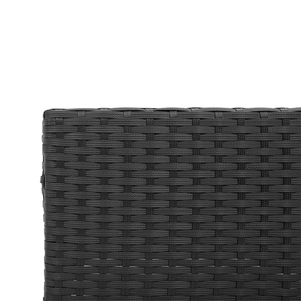 vidaXL Tuinbank met tafel en kussens L-vormig grijs poly rattan