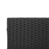 vidaXL Tuinbank met tafel en kussens L-vormig grijs poly rattan
