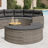 vidaXL Footrest with Cushion Poly Rattan Black