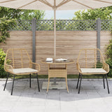 vidaXL Garden Chairs 2 pcs poly rattan black