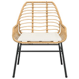 vidaXL Garden Chairs 2 pcs poly rattan black