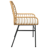 vidaXL Garden Chairs 2 pcs poly rattan black