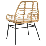 vidaXL Garden Chairs 2 pcs poly rattan black